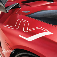 Lamborghini Aventador SVJ Decals - black with white j