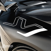 Lamborghini Aventador SVJ Decals - black with white j