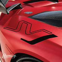 Lamborghini Aventador SVJ Decals - black with white j