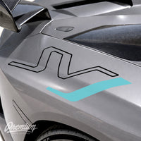 Lamborghini Aventador SVJ Decals - black with white j