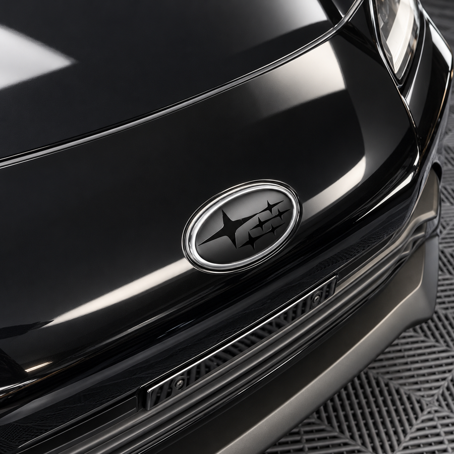 2022 Subaru BRZ Emblem Vinyl Overlay Satin Black with Gloss Black Starts  