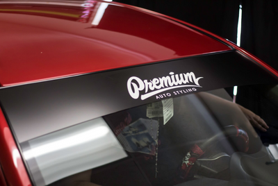 Premium Signature Window Banner ( Satin Black / White )