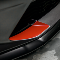 Front Bumper Bumper Fang Accent Vinyl Overlay - Gloss Red Wrap | 2016-2018 Chevy Camaro