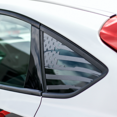 Distressed Flag Quarter Window DECAL (2013-2018 Focus ST/RS)