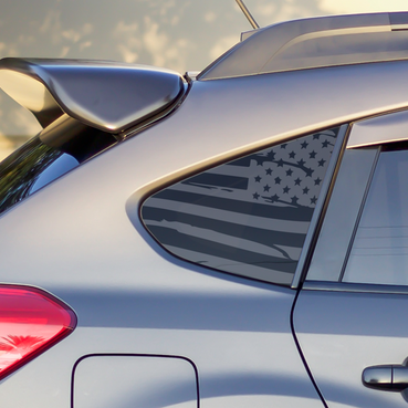 Distressed Flag Quarter Window DECAL