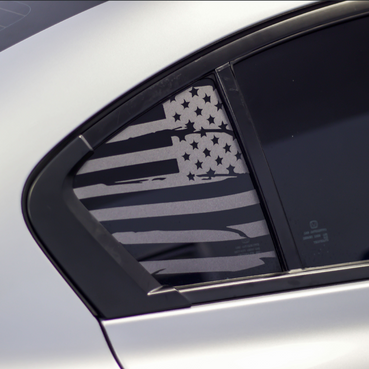 2013-2015 Civic Sedan Distressed US Flag Quarter Window Decal