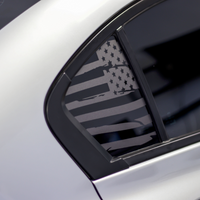 Distressed American Flag Quarter Window DECAL Set (2013-2015 Civic Sedan)