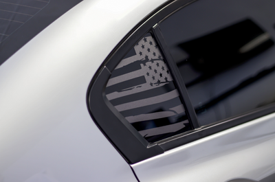 Distressed American Flag Quarter Window DECAL Set (2013-2015 Civic Sedan)