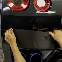 Rear Bumper Accent Exhaust Guard Vinyl Overlays | 2009-2016 Nissan GTR