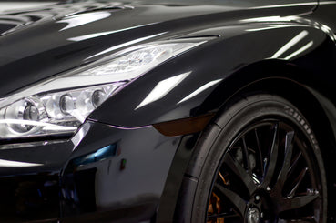 Front Bumper Side Reflector Smoke Tint Overlays | 2009-2023 Nissan GTR USDM