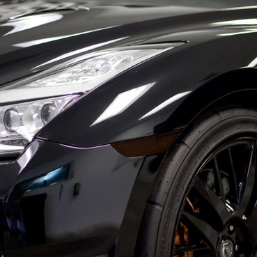 Front Bumper Side Reflector Smoke Tint Overlays | 2009-2023 Nissan GTR USDM