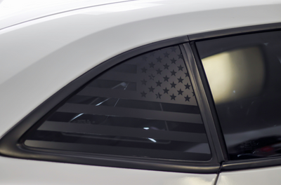 American Flag Quarter Window DECAL Set (2010-2015 Chevy Camaro)