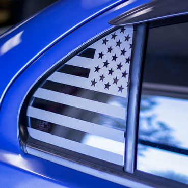 2007-2017 EVO X US Flag Quarter Window