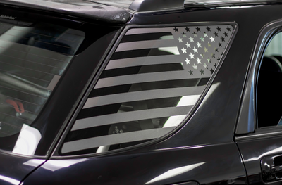American Flag Quarter Window DECAL Set (2002-2007 Impreza WRX Wagon)