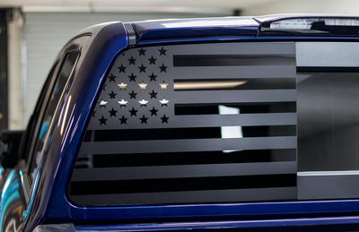 American Flag Rear Driver Window DECAL (2016-2024 TITAN XD)