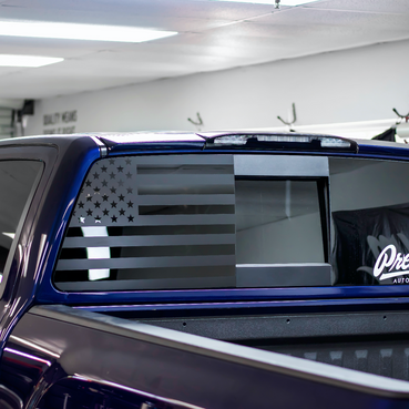 American Flag Rear Driver Window DECAL (2016-2024 TITAN XD)