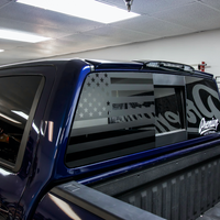 American Flag Rear Driver Window DECAL (2016-2024 TITAN XD)