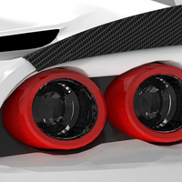 Ferrari 812 Superfast-Tail Light Surround - 1x1 Carbon Fiber / 812 Superfast, does NOT fit the GTS