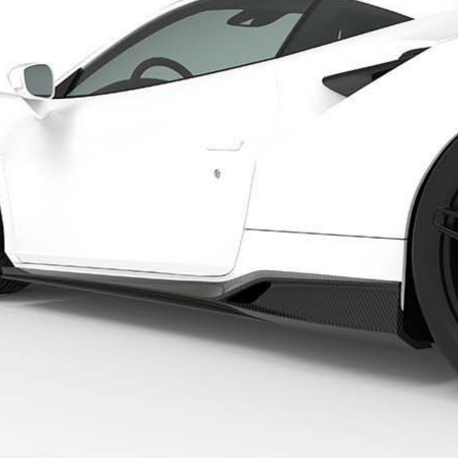 Ferrari F8-Side Skirts - 1x1 Carbon Fiber / Ferrari F8