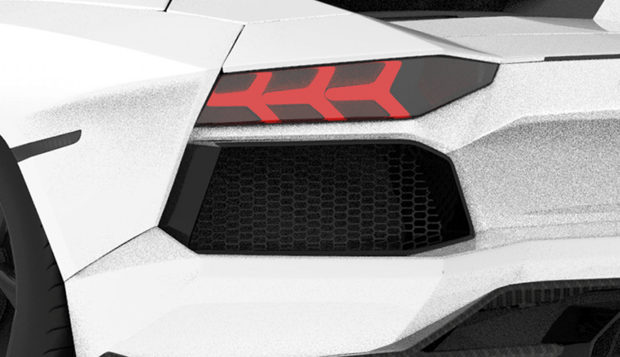 Lamborghini Aventador LP700-Rear Grill Vents - Twill Carbon / lp700 only