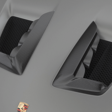 Porsche 992 GT3 RS-Hood Vents (Top Covers Only) - Twill Carbon / 992 GT3RS