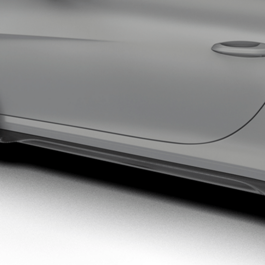 Porsche 992 GT3 RS-Side Skirts with Uprights - Twill Carbon / 992 GT3RS