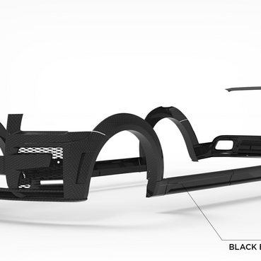 Rolls Royce Cullinan V3-Black Badge Upgrade Kit - Includes: Black Badge V3 DRL Surrounds Radar Surrounds Trunk Spoiler