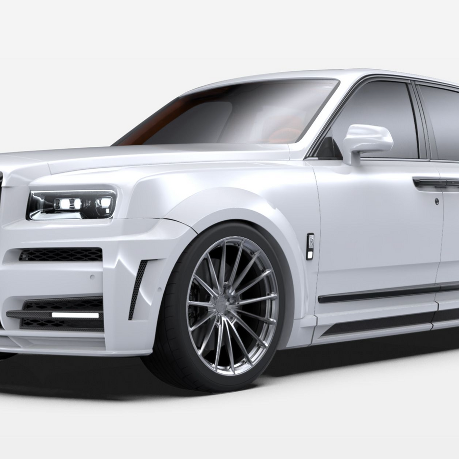 Rolls Royce Cullinan V3-Twill Carbon Upgrade Kit Includes: Black Badge V3 DRL Surrounds Radar Surrounds Trunk Spoiler
