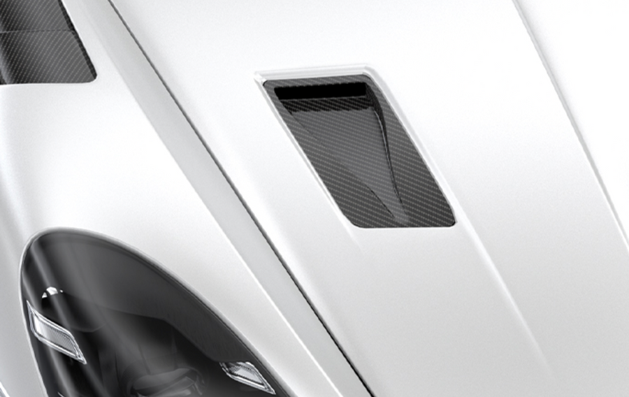 Porsche GT4RS Hood Vents - Standard Carbon