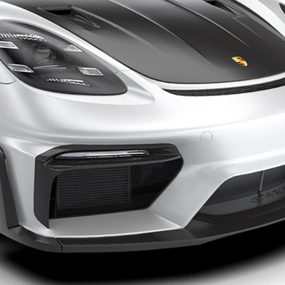 Porsche 718 Spyder RS Front Lip w/ Uprights - Standard Carbon