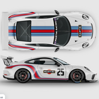 Porsche 911 Carrera Martini Decal Set