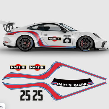 Porsche 911 Carrera Martini Decal Set