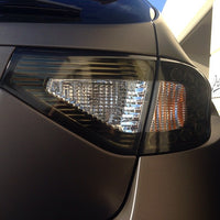 Tail Light Overlays w/ Reverse & Blinker Cut Outs-Smoke Tint | 2008-2014 Subaru WRX & STI Hatchback