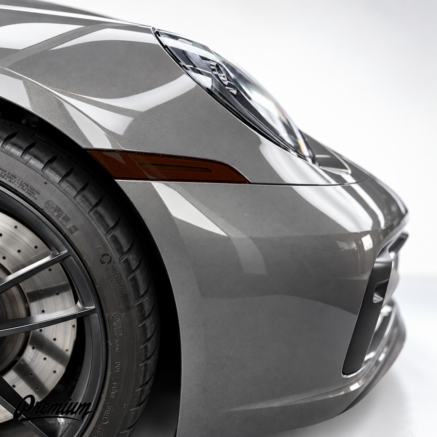 Porsche 911 Smoked PPF Side Marker Tint Overlays - 992 generation models