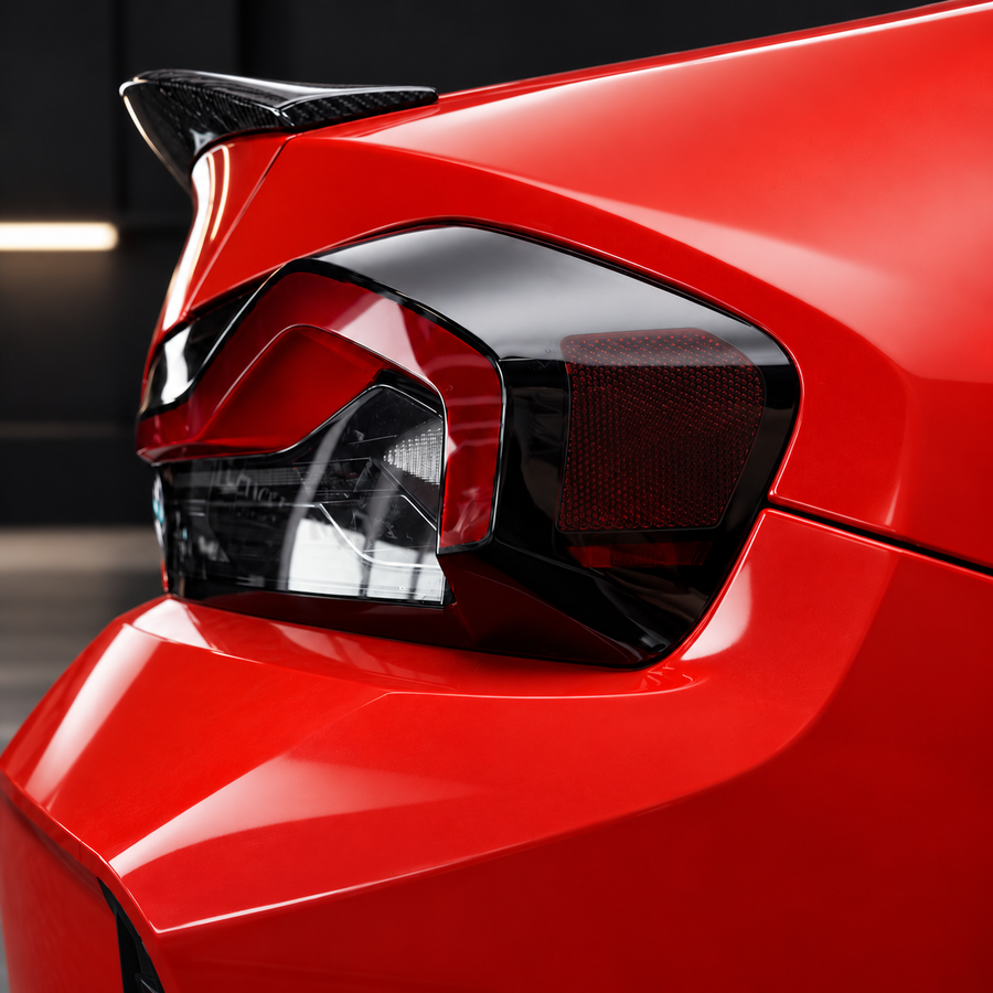 2023-2026 BMW G87 M2 Taillight Side Marker Reflector Pre-Cut Vinyl Overlay | Smoked Tint & Gloss Black