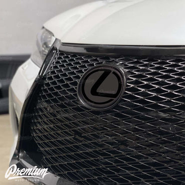 lexus front emblem overlay custom color vinyl