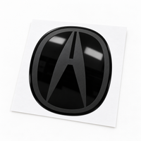 2022–2026 Acura MDX front emblem overlay with gloss black background and black Acura logo