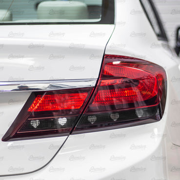5 Heart Tail Light Tint Overlay - Smoke Tint | 2013-2015 Honda Civic Sedan