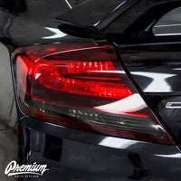  2014-2015 Honda Civic Coupe Tail Light Overlays Smoked Tint - Reverse Light + Turn Signal 