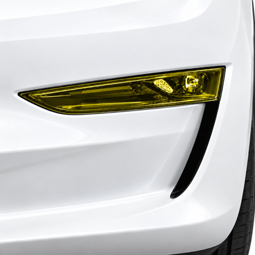 2018–2023 Tesla Model 3 & Model Y Yellow Fog Light PPF Tint Overlays | Pre-Cut Pair