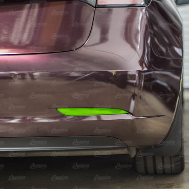 2017-2023 Tesla Model 3 Rear Bumper Reflector Overlay - Smoke Tint