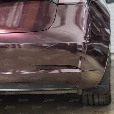 2017-2023 Tesla Model 3 Rear Bumper Reflector Overlay - Smoke Tint