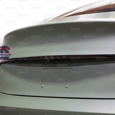 2017-2023 Tesla Model 3 Trunk Trim Vinyl Overlay - Gloss Black
