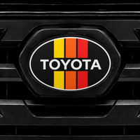 2018–2023 Toyota Tacoma Front Emblem Vinyl Overlay — Heritage Orange