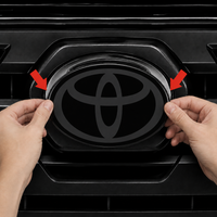 2018–2023 Toyota Tacoma Front Emblem Vinyl Overlay — Blackout