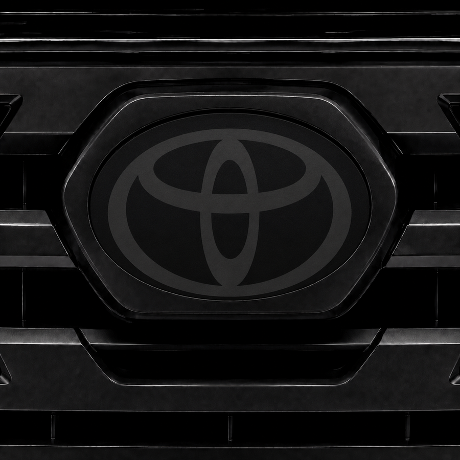 2018–2023 Toyota Tacoma Front Emblem Vinyl Overlay — Blackout