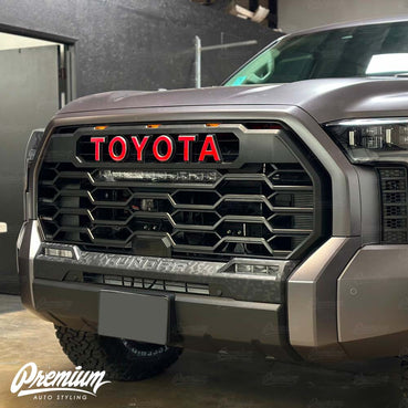 TRD Pro Grille Lettering Vinyl Overlays - Multiple Colors Available | Toyota Tundra & Sequoia (2022-2026)