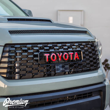 TRD Pro Grille Lettering Vinyl Overlays - Multiple Colors Available | Toyota Tundra (2018-2021)
