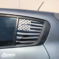 Distressed Flag Rear Quarter Window | 2014-2016 Kia Forte Hatchback