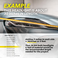 Smoke Tint - Bulk Tint Film 13.5-inch wide x 1-15ft